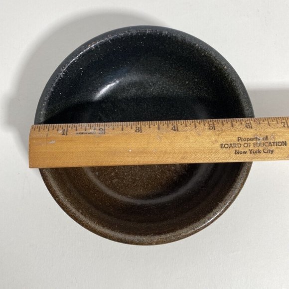 Dan Eash Pottery PA Handmade Soup Cereal Brown Glazed Stoneware Bowl 6in - Picture 7 of 8